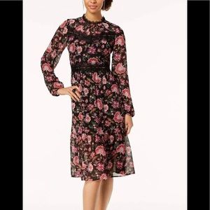 NINE WEST Chiffon Floral Dress size 16